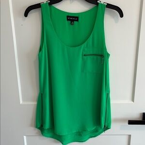 My Michelle Green Tank Top with Zippers